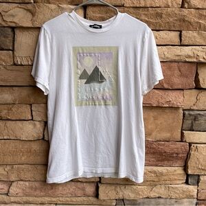 Express white geometric print T-shirt Men Medium Like new